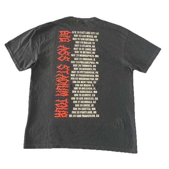 Post Malone Knight Tour Tee XL Charcoal Big Ass Stadium Tour NEW *spots - Picture 2 of 9